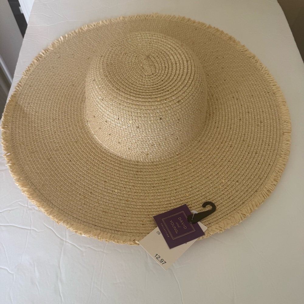 Tan Wide-Brim Straw Hat